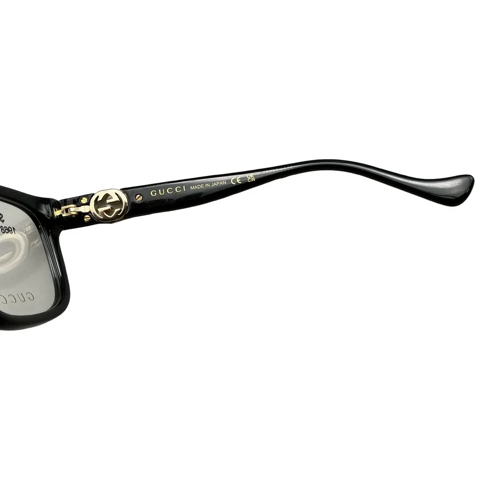 Gucci GG1025OZ 004 Black Gold Interlocking G Eyeglasses Frames 51-18-140
